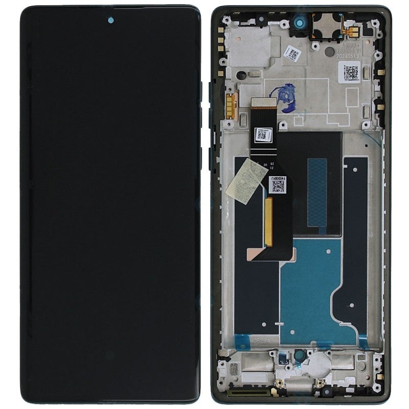 Motorola SERVICE PACK Display LCD ORIGINALE + Frame Per Edge 50 Fusion XT2429 | Forest Blue