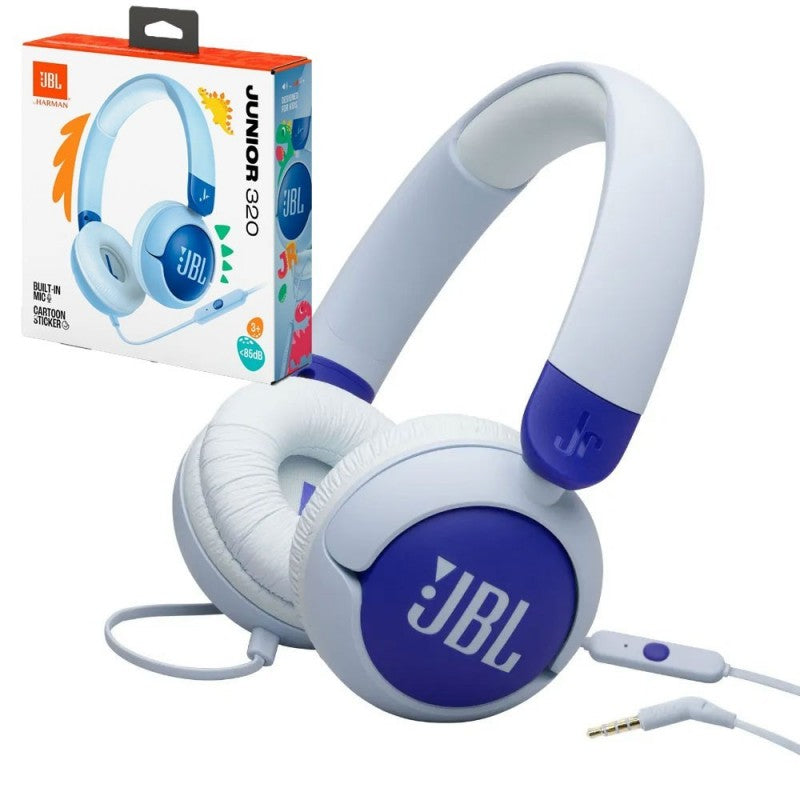 JBL JR320 Cuffie per Bambini a Padiglione con Filo Jack 3.5 | Blu