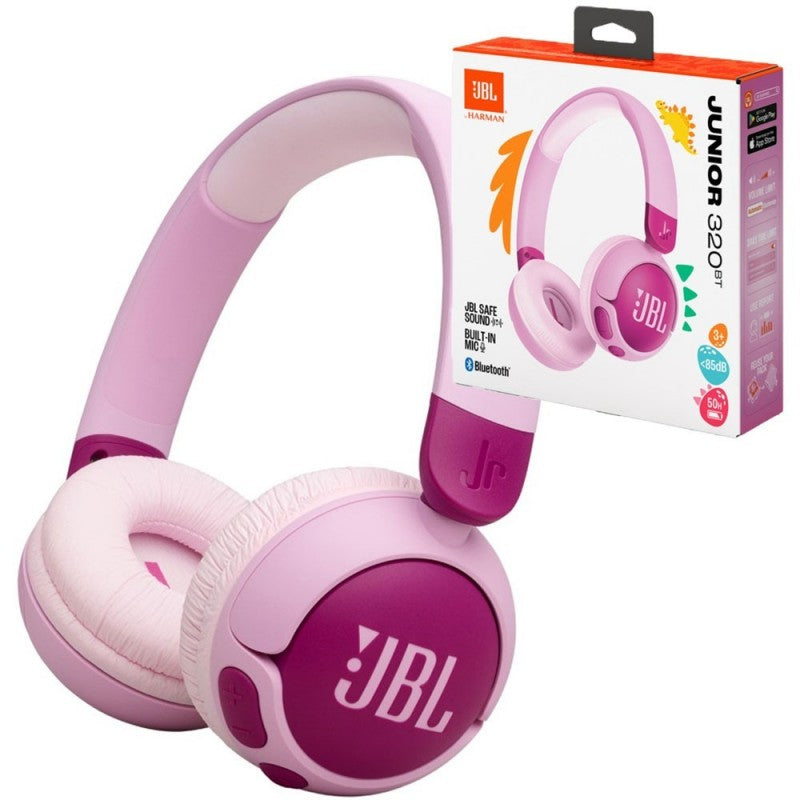 JBL JR 320BT Cuffie a Padiglione Bluetooh Supra-Aurali per Bambini Limitatore Volume | Purple