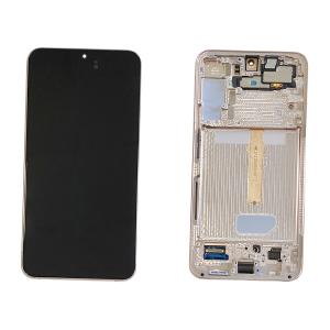 DISPLAY LCD PER SAMSUNG S906B S22 PLUS GOLD ROSA / PINK GOLD CON FRAME GH82-27500D GH82-27501D - SERVICE PACK