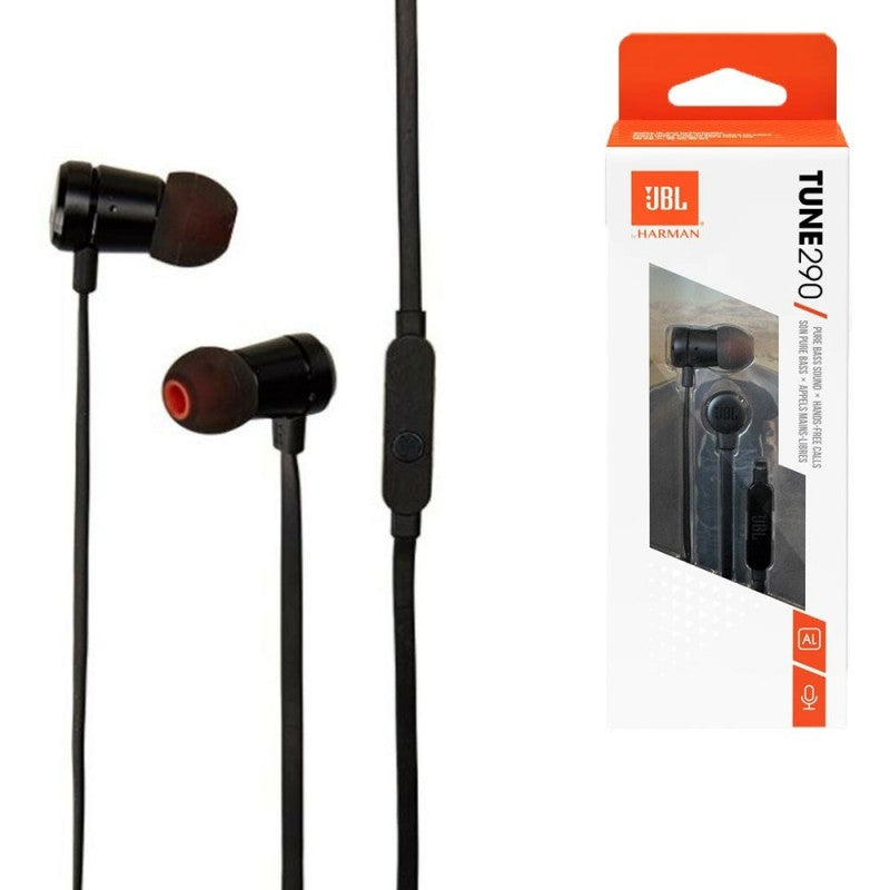 JBL Tune 290 Cuffie Auricolari in-Ear con Filo | Nero