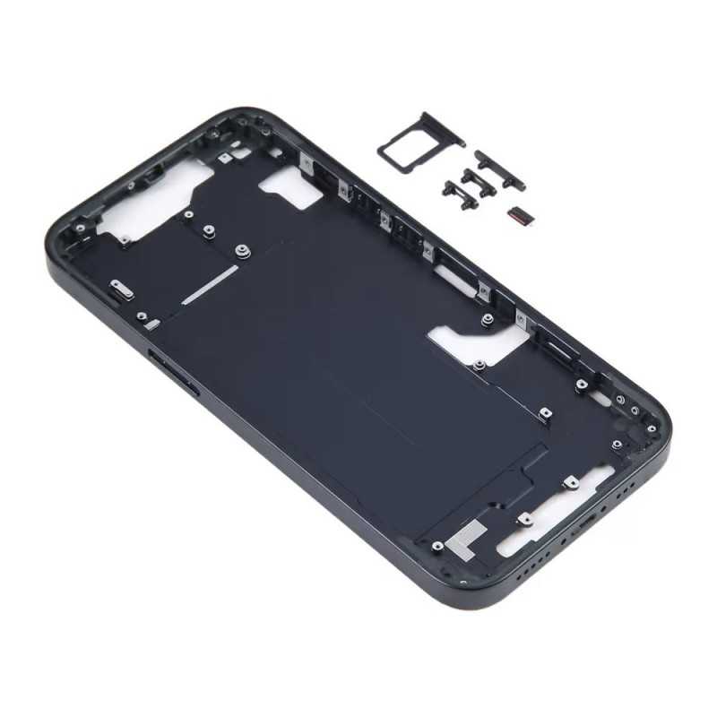 Middle Frame Telaio con Carrello Sim e Tasti Laterali per Apple iPhone 14 | Nero