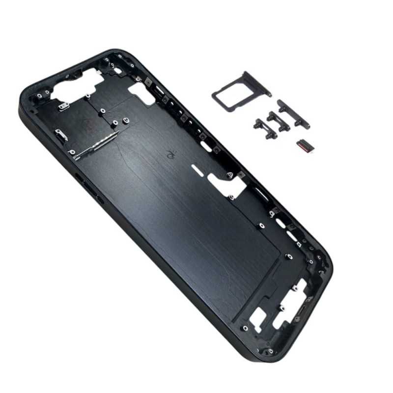 Middle Frame iPhone 14+ Plus Telaio con Carrello Sim e Tasti Laterali per Apple | Nero