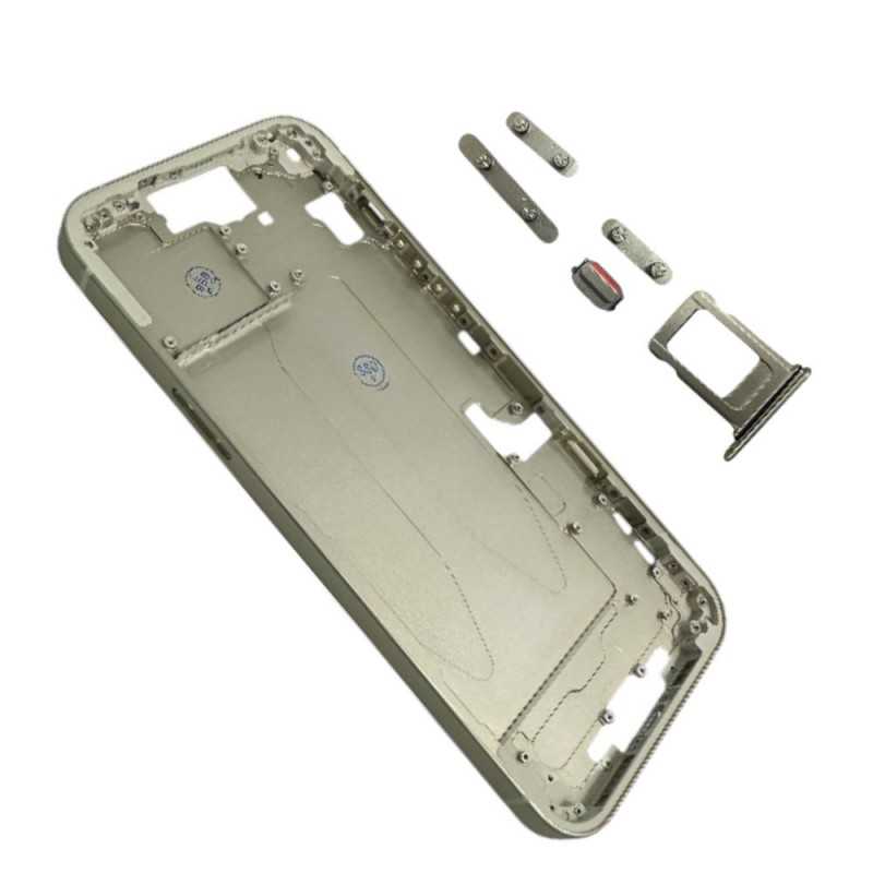 Middle Frame iPhone 15 Plus Telaio con Carrello Sim e Tasti Laterali per Apple | Giallo