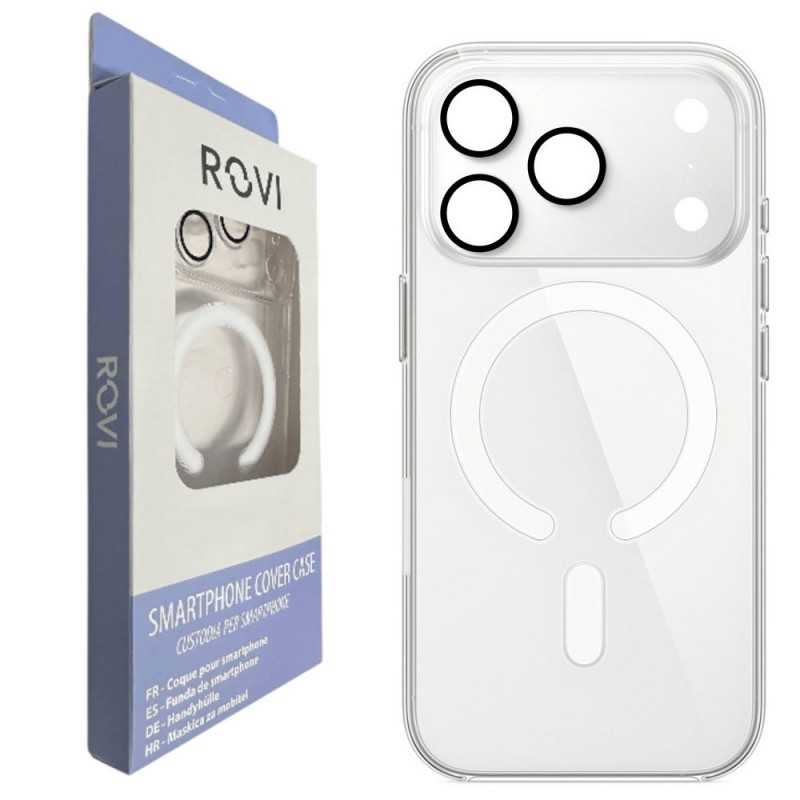 Rovi Custodia MagSafe iPhone 17 Pro Max Cover per Apple | Trasparente