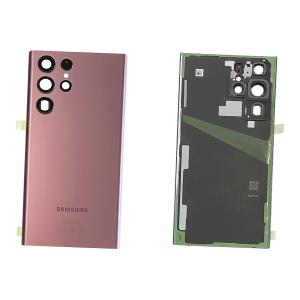 BACK COVER PER SAMSUNG S908B S22 ULTRA BURGUNDY RED GH82-27457B - SERVICE PACK
