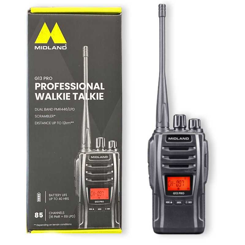 MIDLAND G13 PRO Ricetrasmittente DUAL BAND PMR446/LPD IPX4