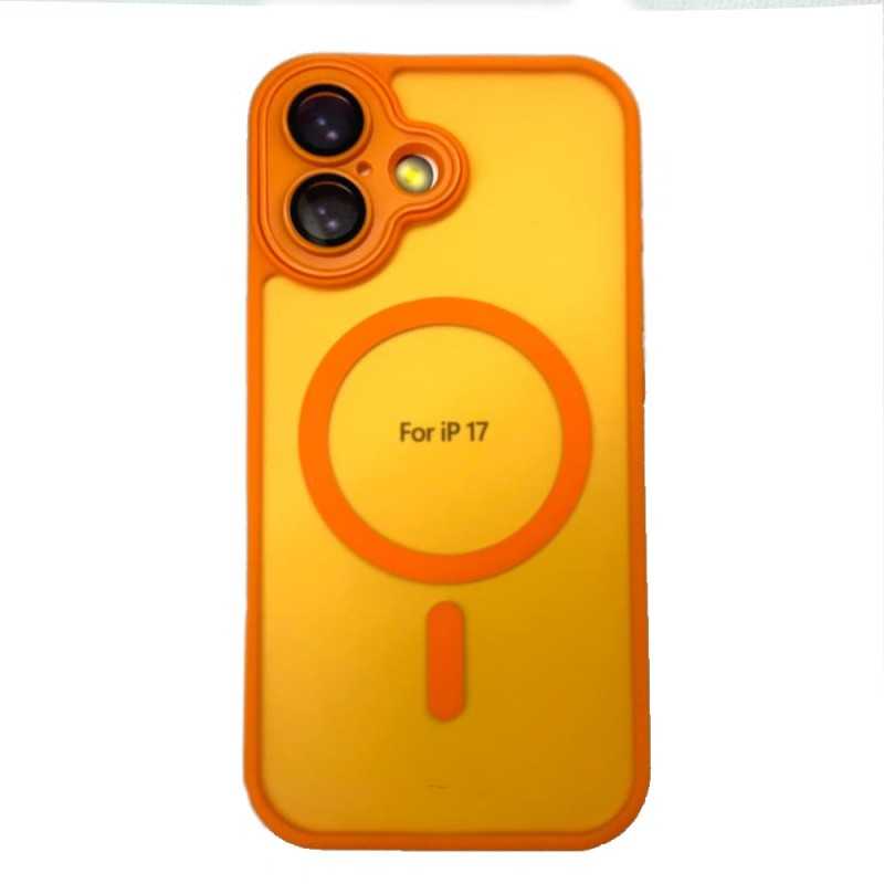 Custodia Protettiva iPhone 17 MagSafe con Protezione Vetro Fotocamera | Orange - BULK