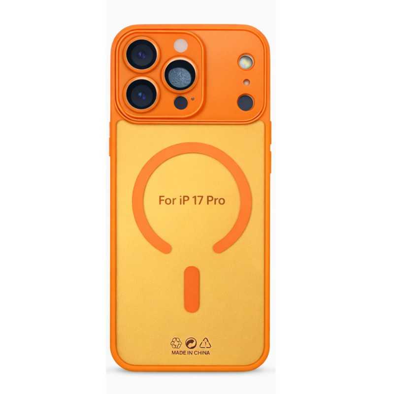 Custodia Protettiva iPhone 17 Pro MagSafe con Protezione Vetro Fotocamera | Orange - BULK