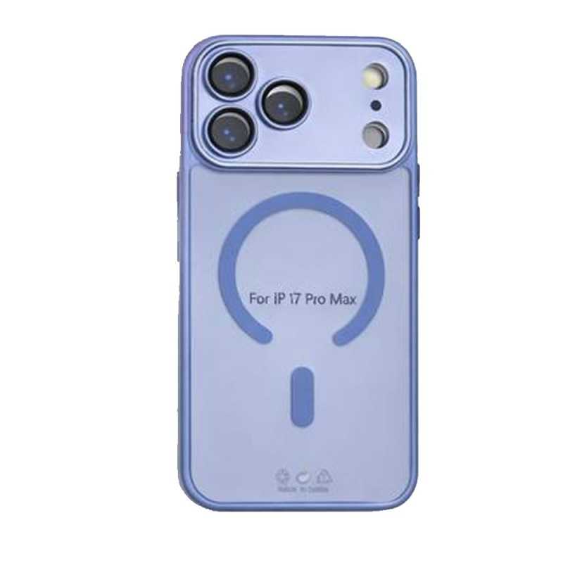Custodia Protettiva iPhone 17 Pro Max MagSafe con Protezione Vetro Fotocamera | Light Blue - BULK