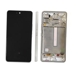 DISPLAY LCD PER SAMSUNG A536B A53 BIANCO CON FRAME GH82-28024B GH82-28025B - SERVICE PACK