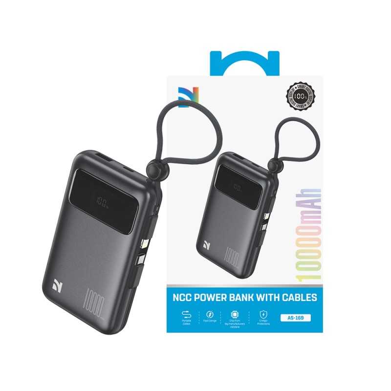 NCC Power Bank 10000mAh Caricabatterie Portatile 22.5W Own Line | Dark Grey AS-169