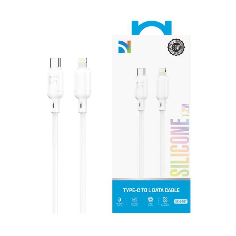 NCC Cavo di Ricarica da USB-C a Lightning 36W Silicone XC-0207 | 1.2M Bianco