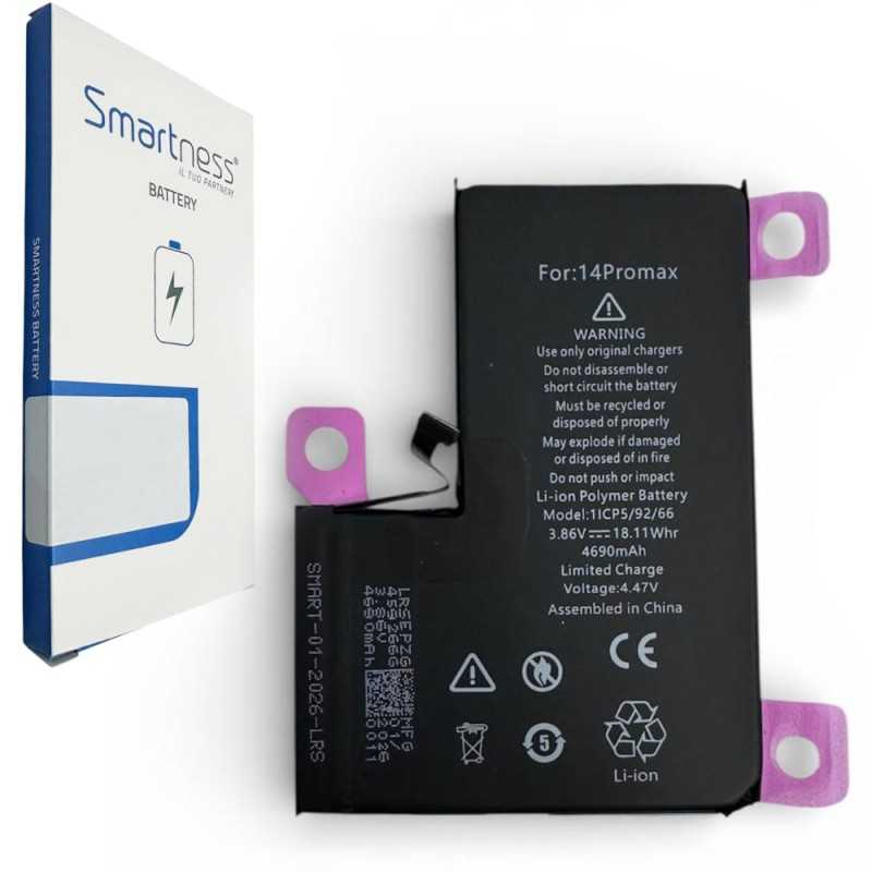 Batteria Compatibile per Apple iPhone 14 Pro Max MAGGIORATA - 4690mAh
