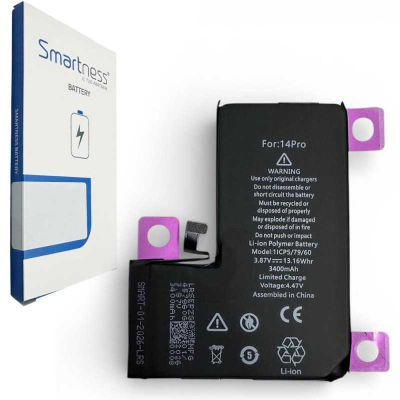 Batteria Compatibile per Apple iPhone 14 Pro MAGGIORATA - 3400 mAh