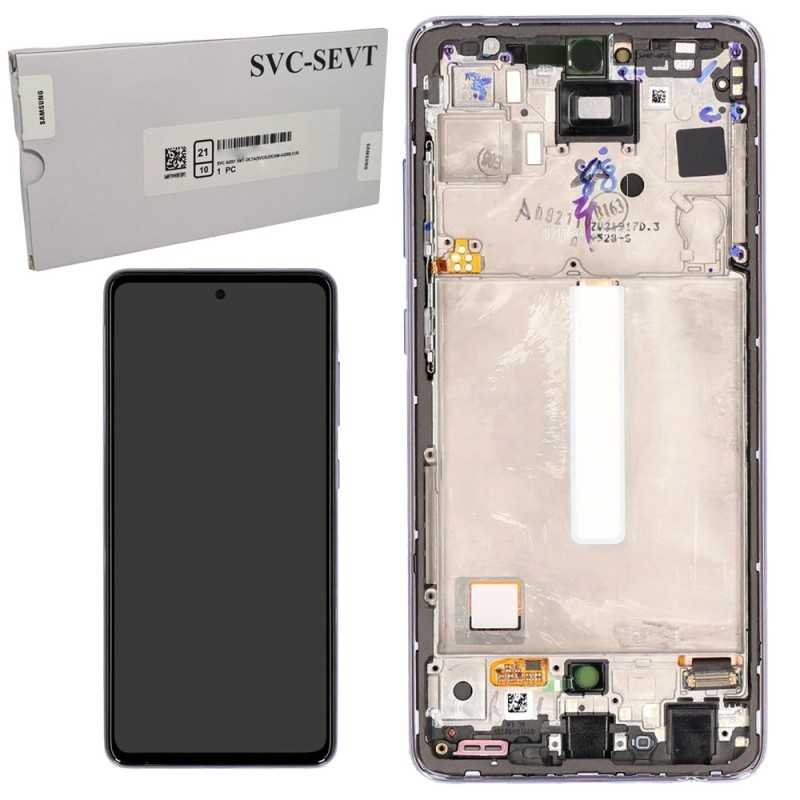 Samsung SERVICE PACK Display LCD ORIGINALE + Frame Per Galaxy A52s 5G SM-A528B | Viola (REFURBISHED)