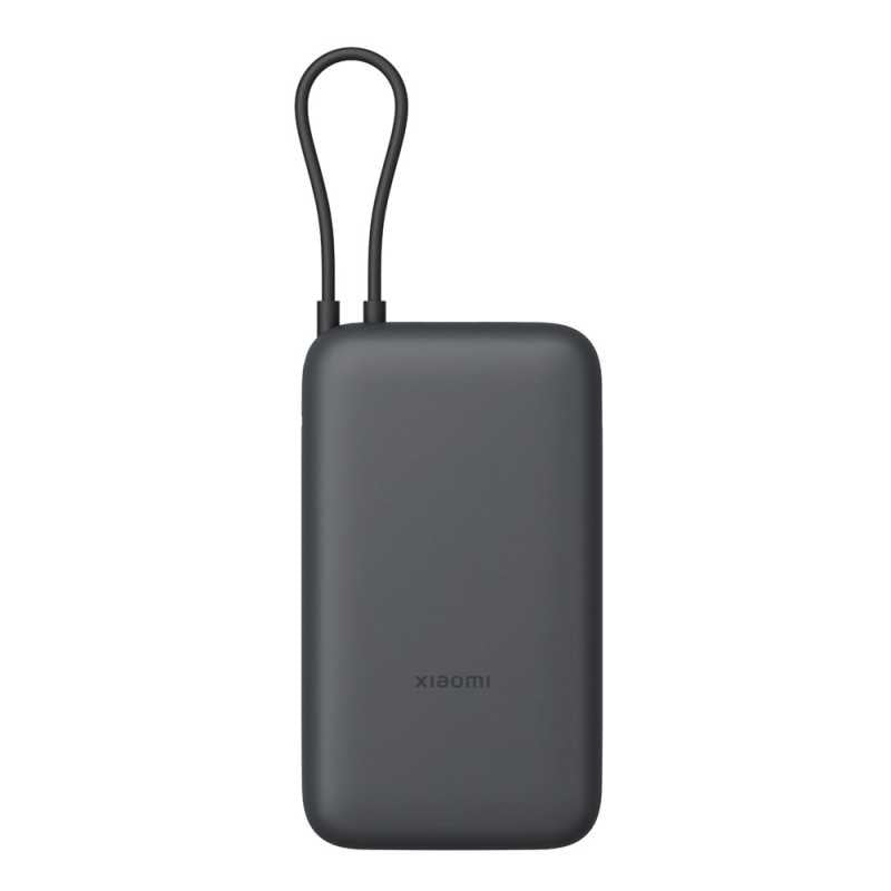 Xiaomi Power Bank 20000mAh 22.5W con Cavo USB-C Integrato Ricarica Rapida PD 3 Porte Viaggio Aereo &amp;ndash; Grigio Scuro