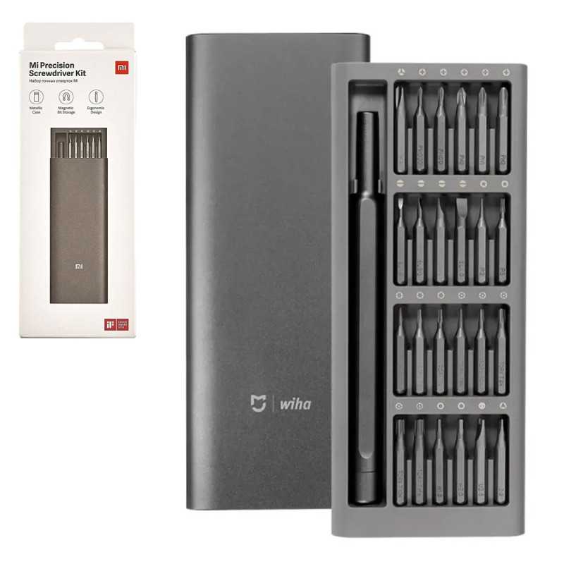 Mi Precision Screwdriver Kit Cacciavite 24 Punte Con Custodia in Lega di Alluminio Anodizzato