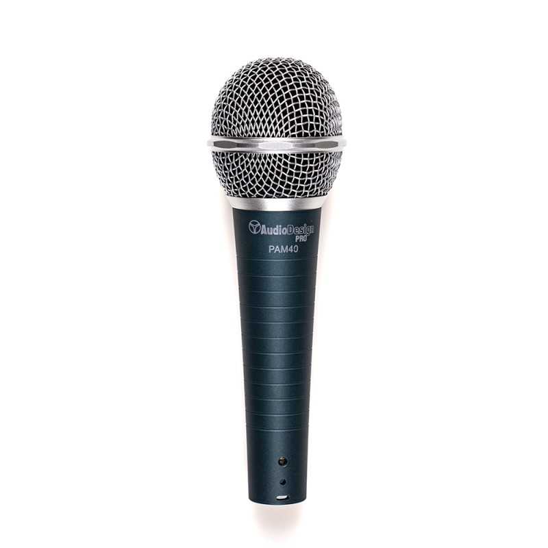 AUDIODESIGN PRO Microfono Dinamico Professionale PA M40 Connessione Bilanciata + Cavo da 5m XLR/Jack + Valigetta in PVC
