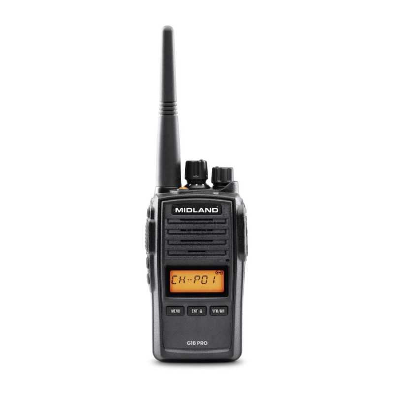 Midland G18 PRO Ricetrasmittente Professionale PMR446 Alta Potenza