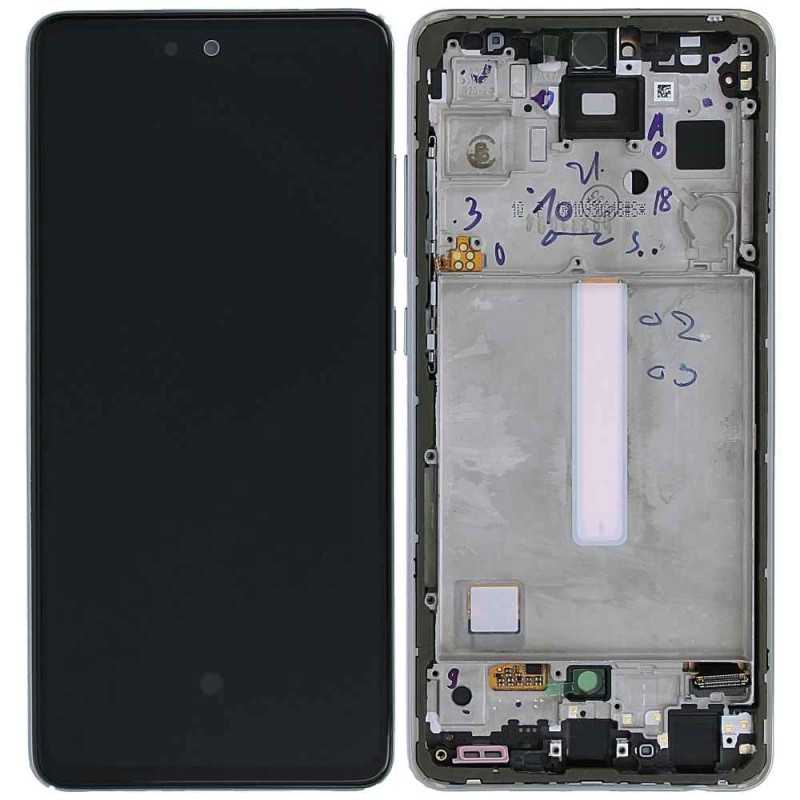 Samsung SERVICE PACK Display LCD ORIGINALE + Frame Per Galaxy A52s 5G SM-A528B | Bianco (REFURBISHED)