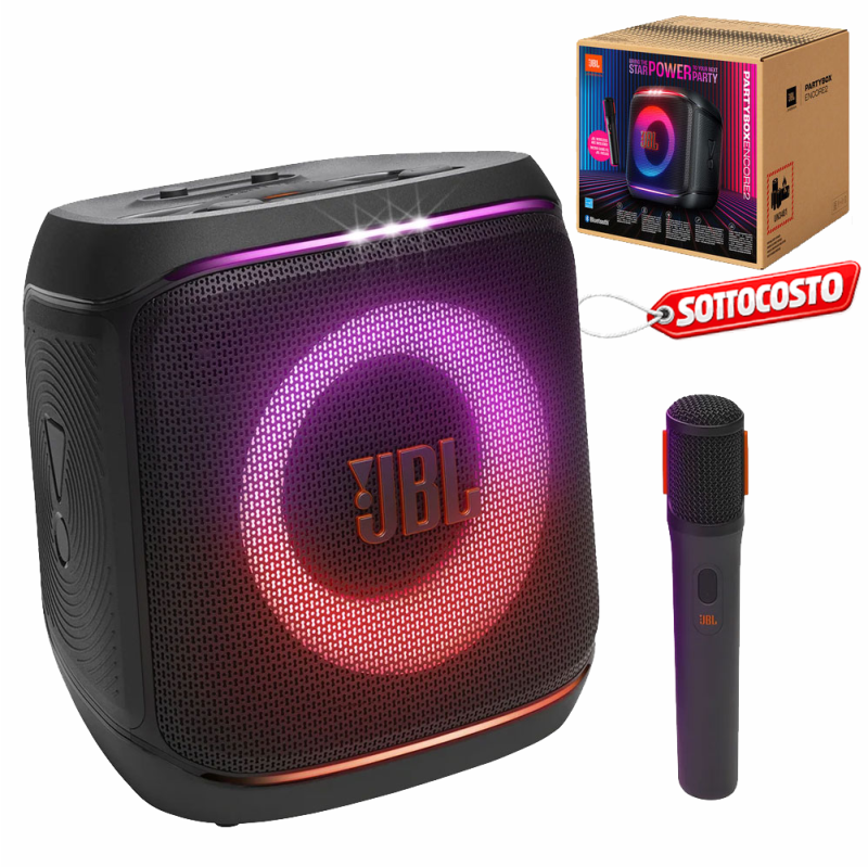 JBL Partybox Encore 2 Con Microfono Wireless Speaker Bluetooth Portatile Effetti Luce Cassa Altoparlante