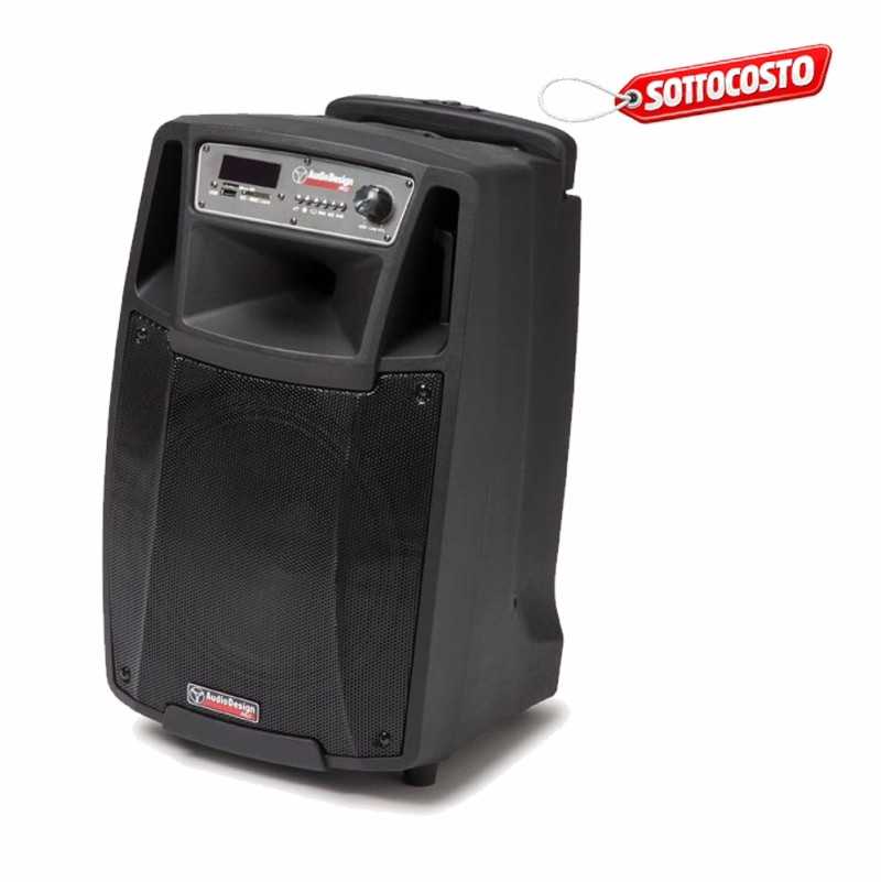 AUDIODESIGN PRO Partybox 10W/L + 2 Microfono Wireless e Telecomando Speaker Bluetooth max/RMS 300/100