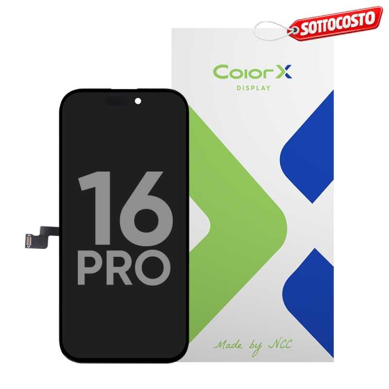 Display LCD COLORX By NCC COG INCELL HD+ Per Apple iPhone 16 Pro | Nero