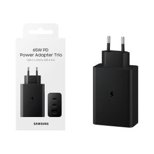 PRESA USB + TYPE-C SAMSUNG EP-T6530NBEGEU 65W TRIO POWER ADAPTER NERO - BLISTER