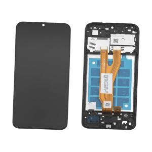 DISPLAY LCD PER SAMSUNG A032F A03 CORE NERO CON FRAME GH81-21711A SERVICE PACK