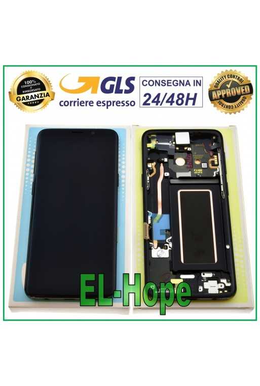 DISPLAY LCD ORIGINALE SAMSUNG S9 SM-G960F 2018 TOUCH SCREEN NERO GH97-21696A
