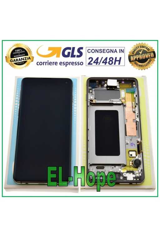 DISPLAY ORIGINALE RENEWED SAMSUNG S10 SM-G973F DS TOUCH PRISM NERO GH82-18850A