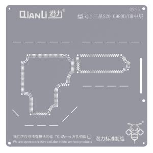STENCIL PER REBALLING IC CHIP QIANLI QS123 PER SAMSUNG G988B S20 ULTRA 5G