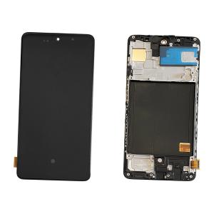 DISPLAY LCD PER SAMSUNG A515F A51 NERO CON FRAME (OLED) (O/S)