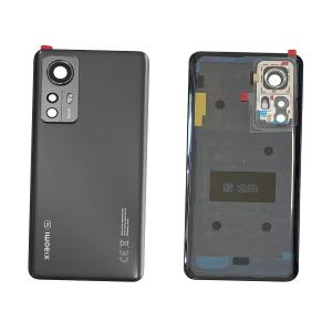 BACK COVER PER XIAOMI 12 NERO CON VETRO CAM 56000600L300