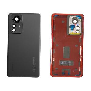 BACK COVER PER XIAOMI 12 PRO NERO CON VETRO CAM 56000J00L200