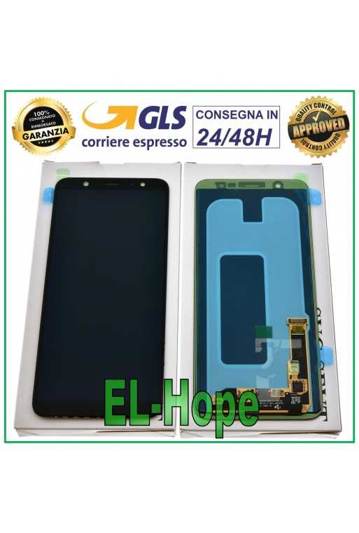 DISPLAY ORIGINALE SAMSUNG A6 PLUS 2018 SM-A605F TOUCH SCREEN NERO GH97-21907A