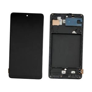 DISPLAY LCD PER SAMSUNG A715F A71 NERO CON FRAME (INCELL)