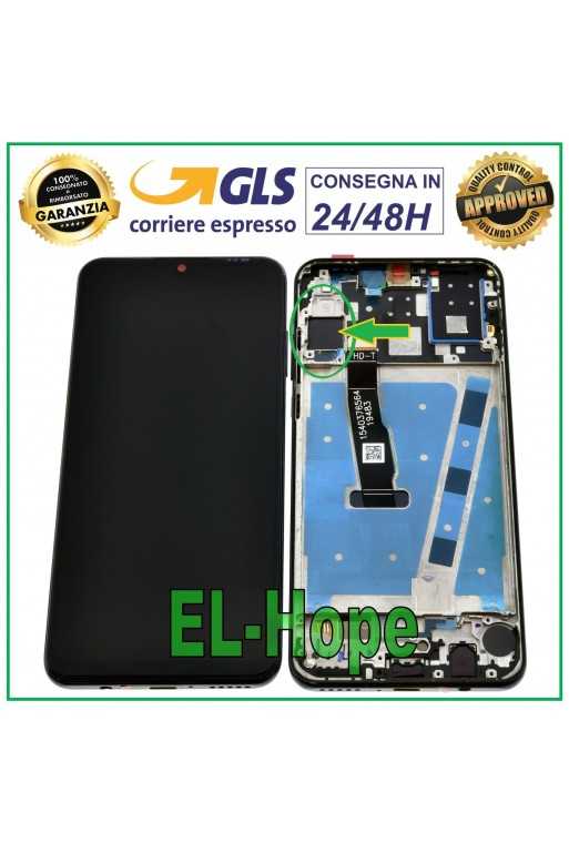 DISPLAY LCD FRAME PER HUAWEI P30 LITE MAR-LX1M MAR-LX1A LX2J 48 MP TOUCH NERO