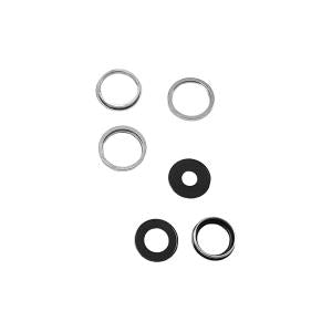 VETRO CAM POSTERIORE PER IPHONE 14 PRO CON FRAME SILVER