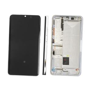 DISPLAY LCD PER XIAOMI MI NOTE 10 LITE CON FRAME SILVER BIANCO (OLED)