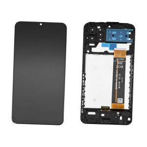 DISPLAY LCD PER SAMSUNG A137F A13 NERO CON FRAME (FLAT SM-A135F FLAT A13 LTE R5.5 BOE B6)