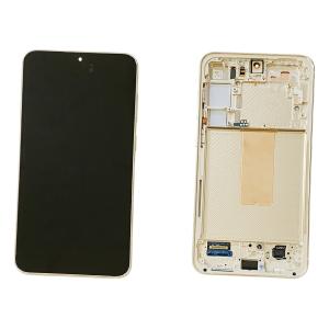 DISPLAY LCD PER SAMSUNG S916B S23 PLUS CREMA CON FRAME GH82-30476B GH82-30477B