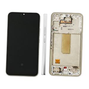 DISPLAY LCD PER SAMSUNG A346B A34 SILVER CON FRAME GH82-31200B GH82-31201B - SERVICE PACK
