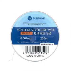 BOBINA DI ARGENTO 0,007mm 200M FILO JUMP WIRE PER PONTI SALDATURE SUNSHINE SS-007E