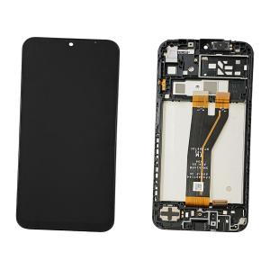DISPLAY LCD PER SAMSUNG A145F A14 (NON EU) NERO CON FRAME GH82-31184A GH82-31185A (FLAT SM-A146B A14 5G V04 TM) SERVICE PACK
