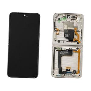 DISPLAY LCD PER SAMSUNG F721B Z FLIP 4 5G SILVER CON FRAME GH82-29440F GH82-29441F GH82-30238F GH82-30239F - SERVICE PACK