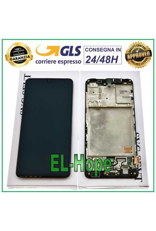 DISPLAY FRAME ORIGINALE RENEWED SAMSUNG A41 SM-A415 A415F TOUCH NERO GH82-22860A