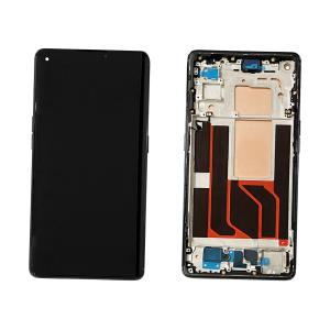 DISPLAY LCD PER OPPO RENO 6 PRO 5G CPH2249 (MEDIATEK) NERO CON FRAME