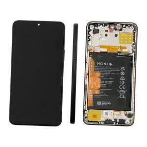 DISPLAY LCD PER HUAWEI HONOR X8 NERO CON FRAME + BATTERIA 0235ACDQ - SERVICE PACK